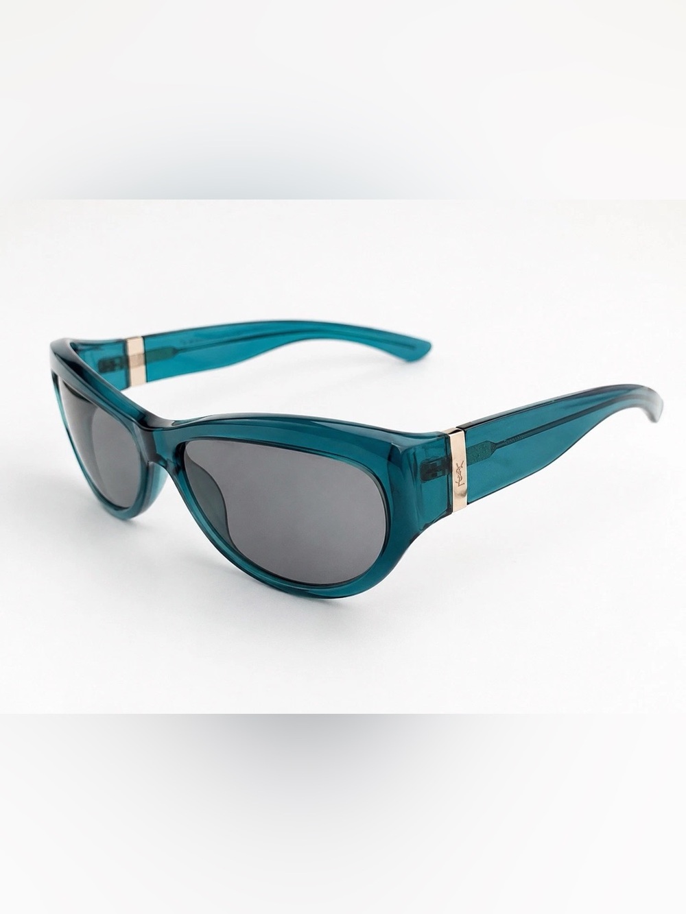 RARE VINTAGE Yves Saint Laurent BLUE Designer Sunglasses with Case